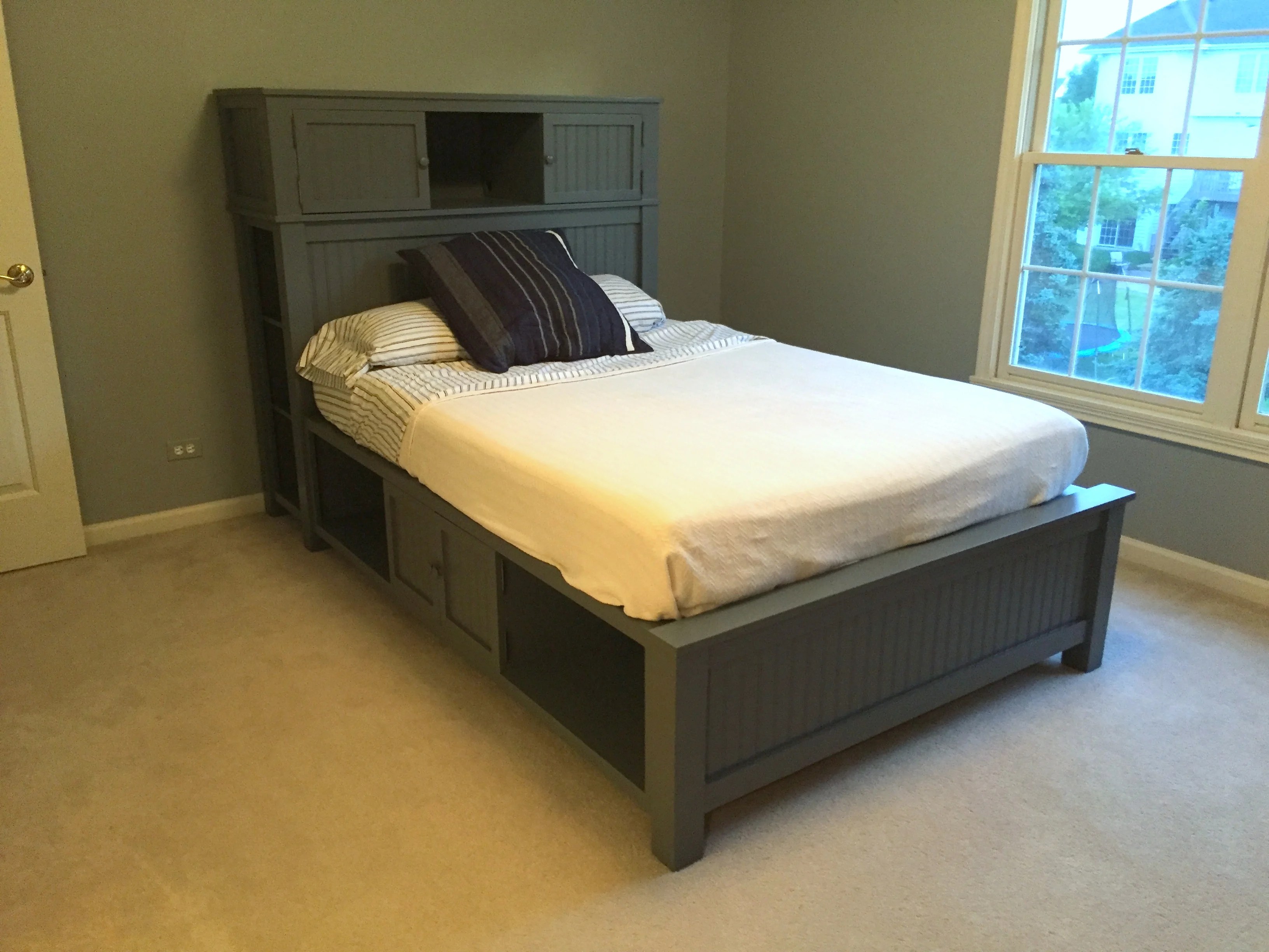 Platform Bead Board Storage Bed Ana White